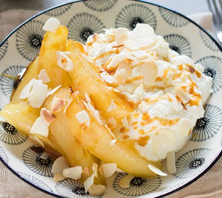 MASCARPONE et POIRES CARAMÉLISÉES