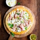 Pizza mortadella, stracciatella et pistaches