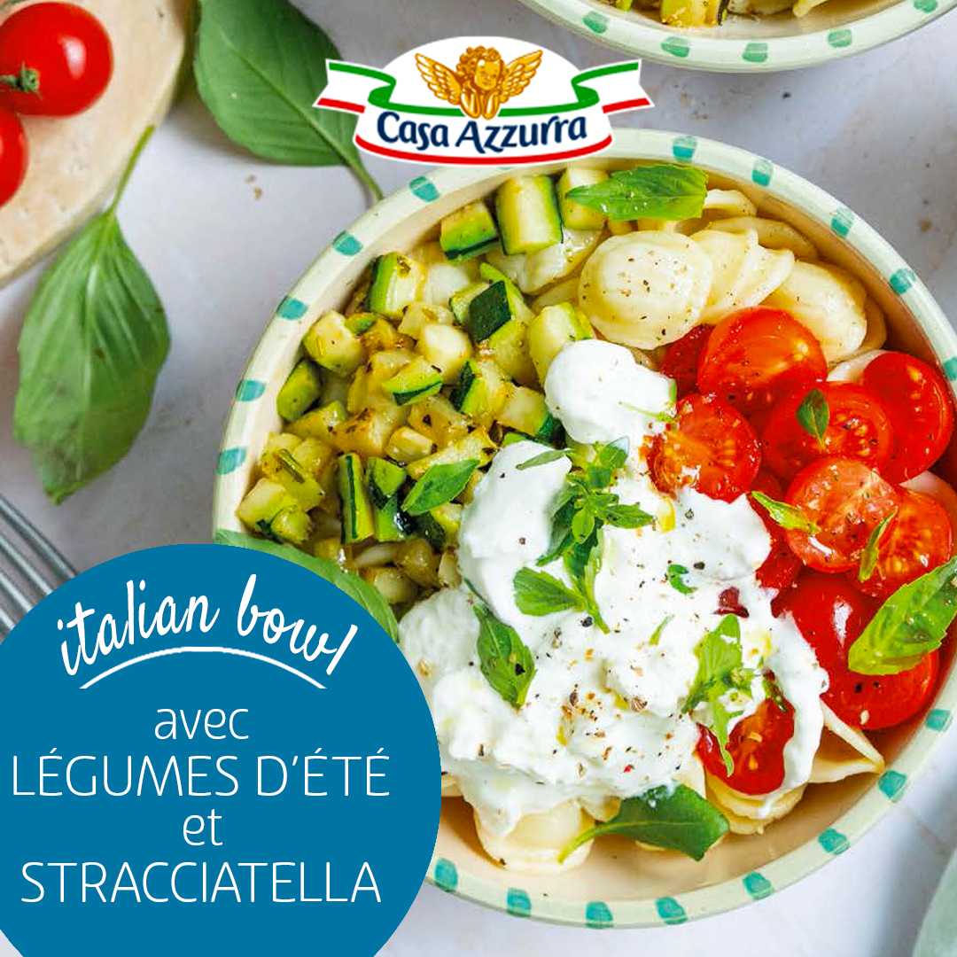 Italian bowl avec legumes et stracciatella Casa Azzurra