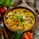 Frittata aux champignons et au parmigiano reggiano