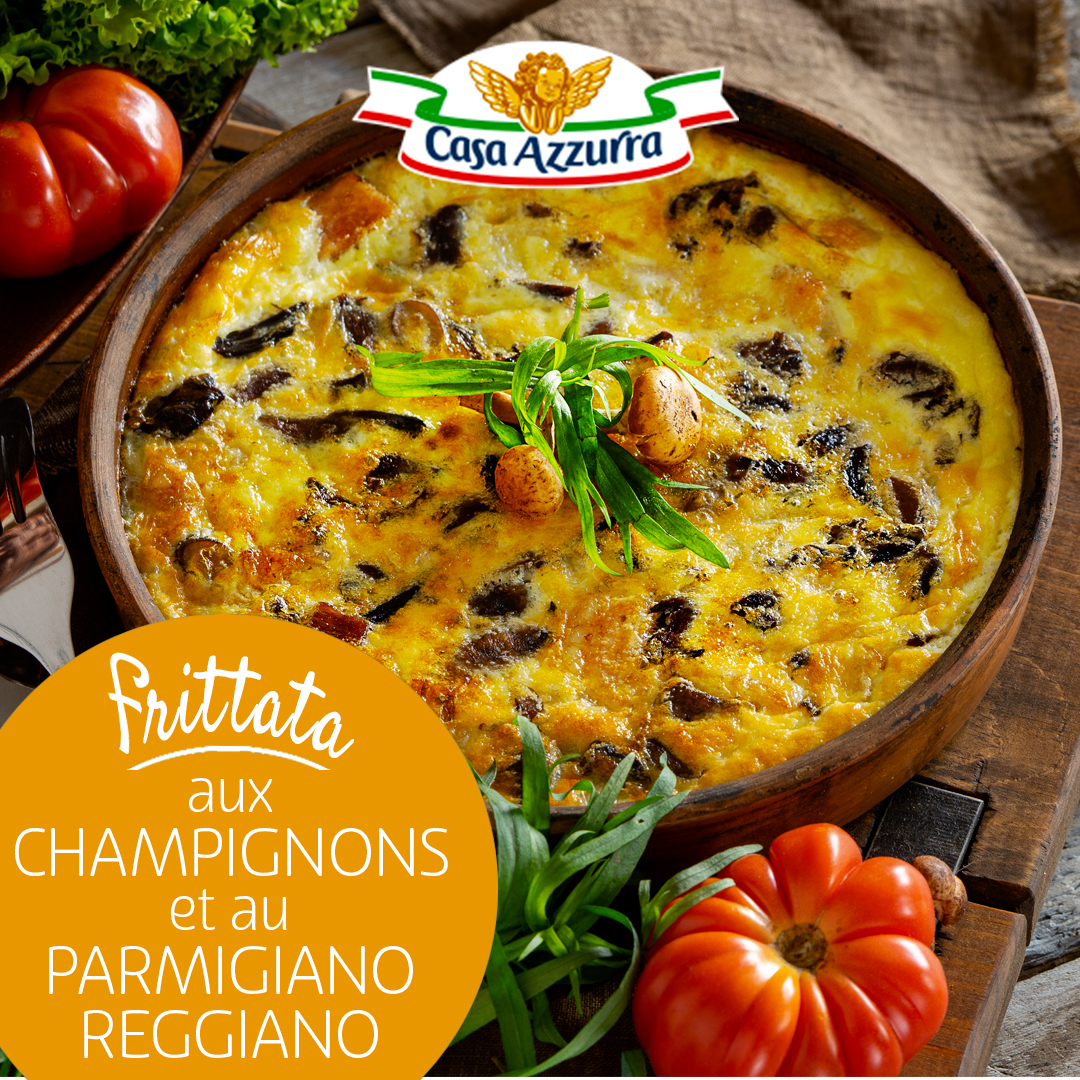 Frittata aux champignons et au parmigiano reggiano Casa Azzurra